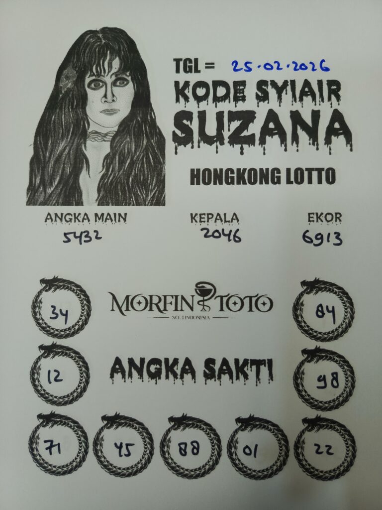 SYAIR TOGEL SUZANA  HONGKONG LOTTO 25 FEBRUARI 2026