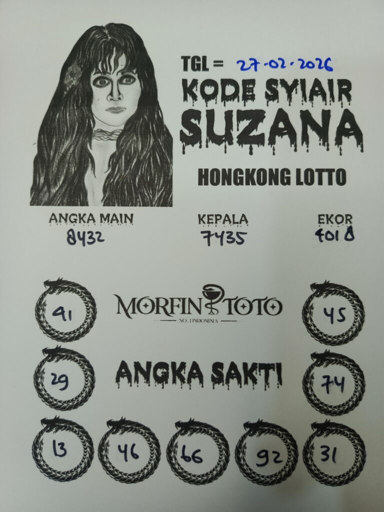 SYAIR TOGEL SUZANA  HONGKONG LOTTO 27 FEBRUARI 2026