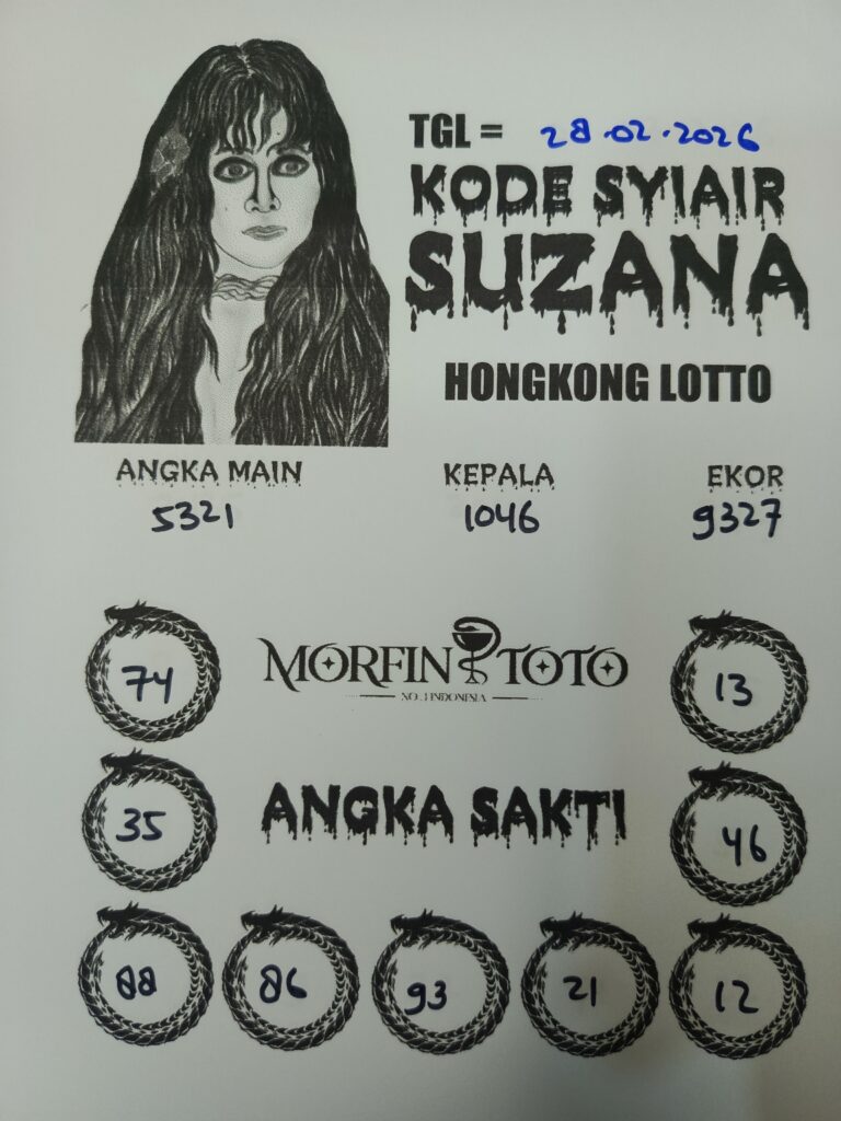 SYAIR TOGEL SUZANA  HONGKONG LOTTO 28 FEBRUARI 2026