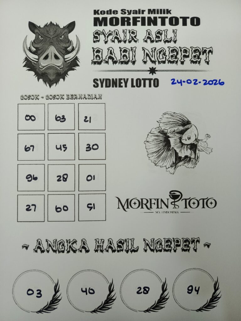 SYAIR TOGEL BABI NGEPET SYDNEY LOTTO 24 FEBRUARI 2026
