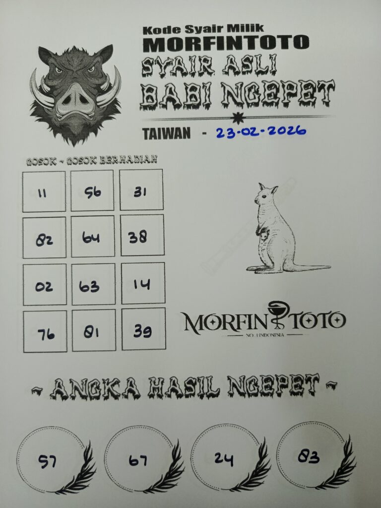 SYAIR TOGEL BABI NGEPET 23 FEBRUARI 2026