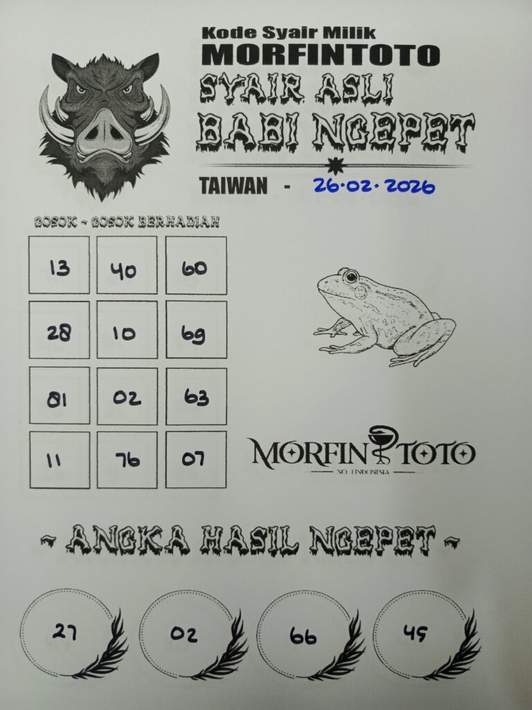 SYAIR TOGEL BABI NGEPET 26 FEBRUARI 2026