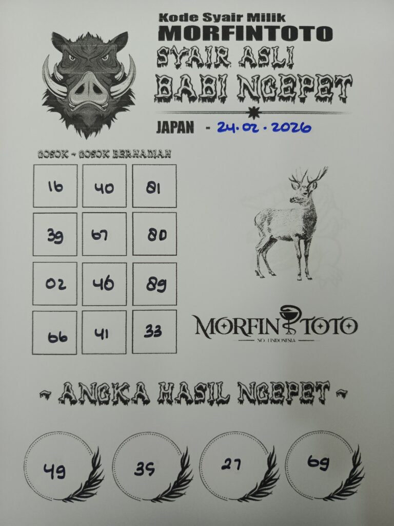 SYAIR TOGEL BABI NGEPET JAPAN 24 FEBRUARI 2026