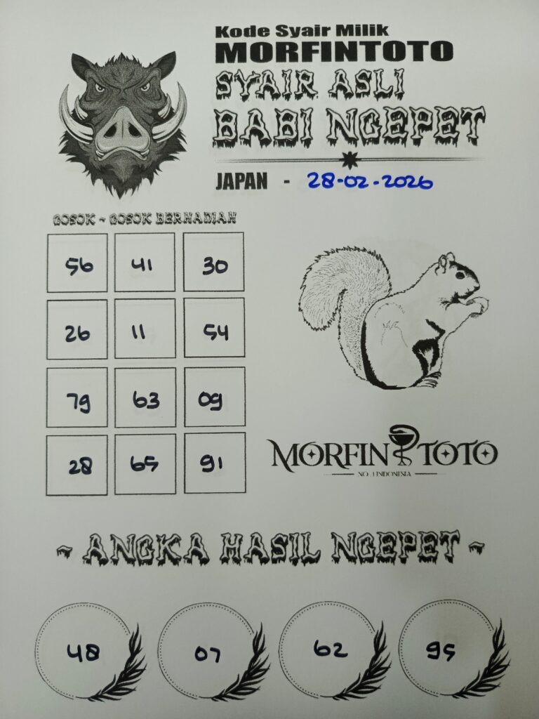 SYAIR TOGEL BABI NGEPET JAPAN 28 FEBRUARI 2026