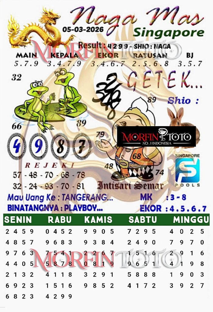 SYAIR TOGEL SINGAPORE NAGA MAS 05  MARET 2026