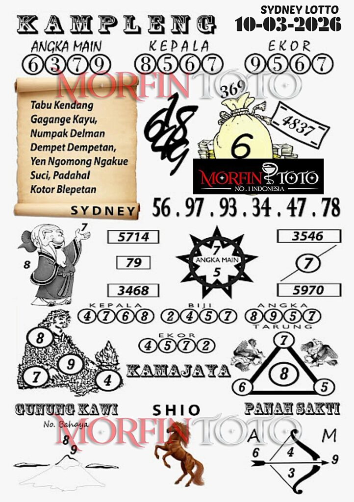 SYAIR TOGEL KAMPLENG SYDNEY LOTTO 10 MARET 2026