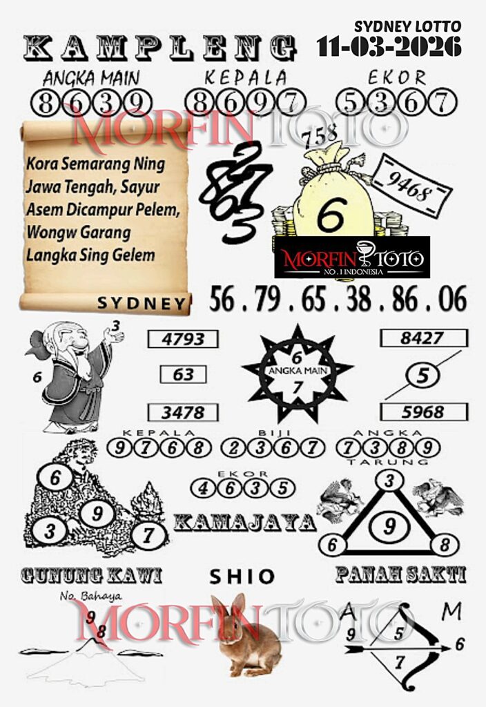 SYAIR TOGEL KAMPLENG SYDNEY LOTTO 11 MARET 2026