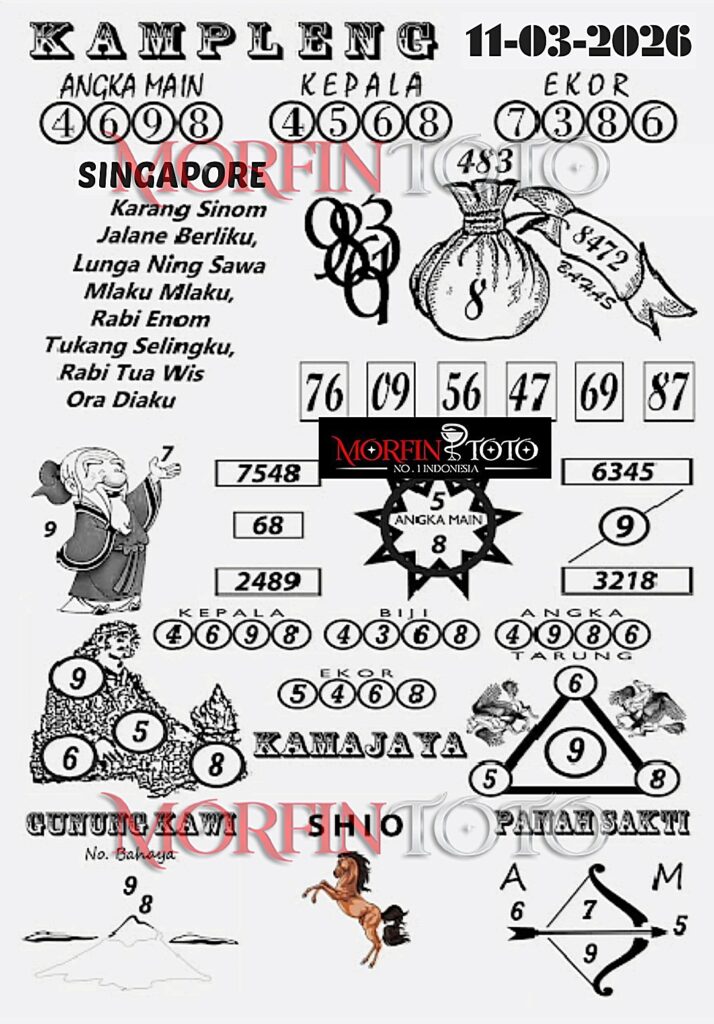SYAIR TOGEL SINGAPORE KAMPLENG 11  MARET 2026