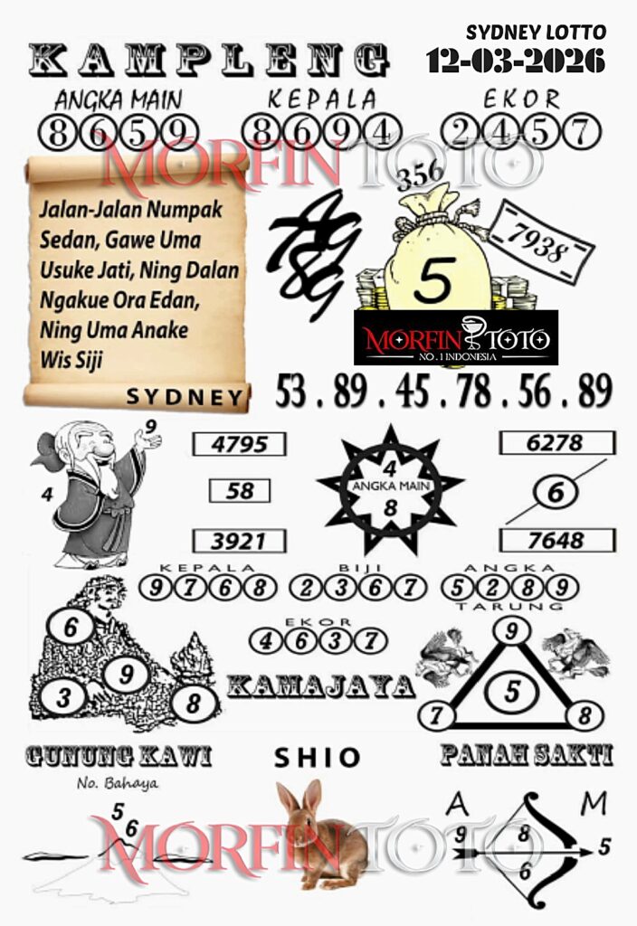 SYAIR TOGEL KAMPLENG SYDNEY LOTTO 12 MARET 2026