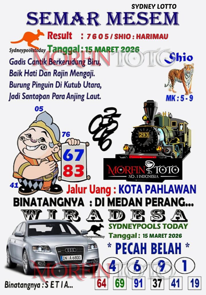 SYAIR TOGEL SEMAR MESEM SYDNEY LOTTO 15 MARET 2026