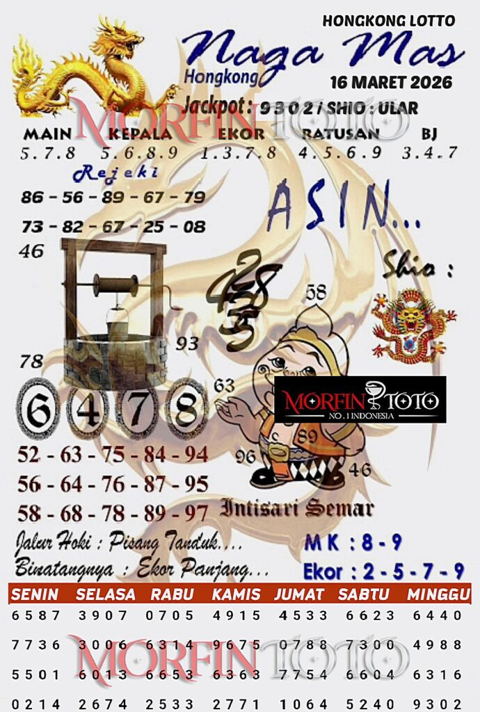 SYAIR TOGEL NAGA MAS HONGKONG LOTTO 16 MARET 2026