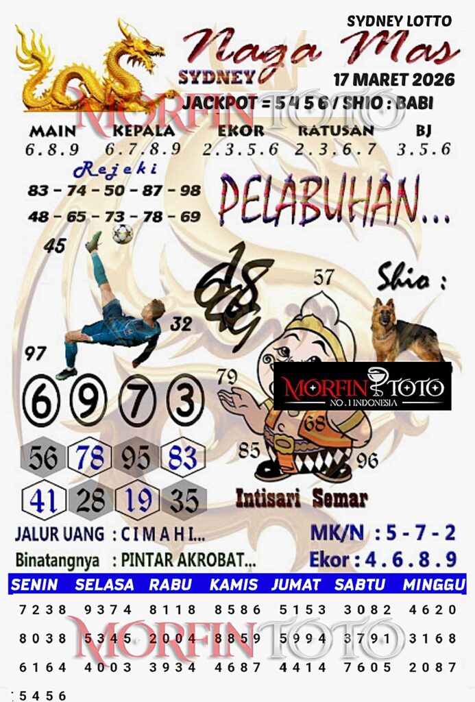 SYAIR TOGEL NAGA MAS SYDNEY LOTTO 17 MARET 2026