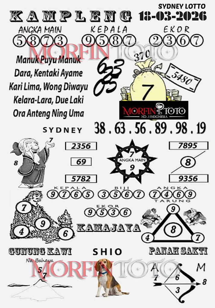 SYAIR TOGEL KAMPLENG SYDNEY LOTTO 18 MARET 2026