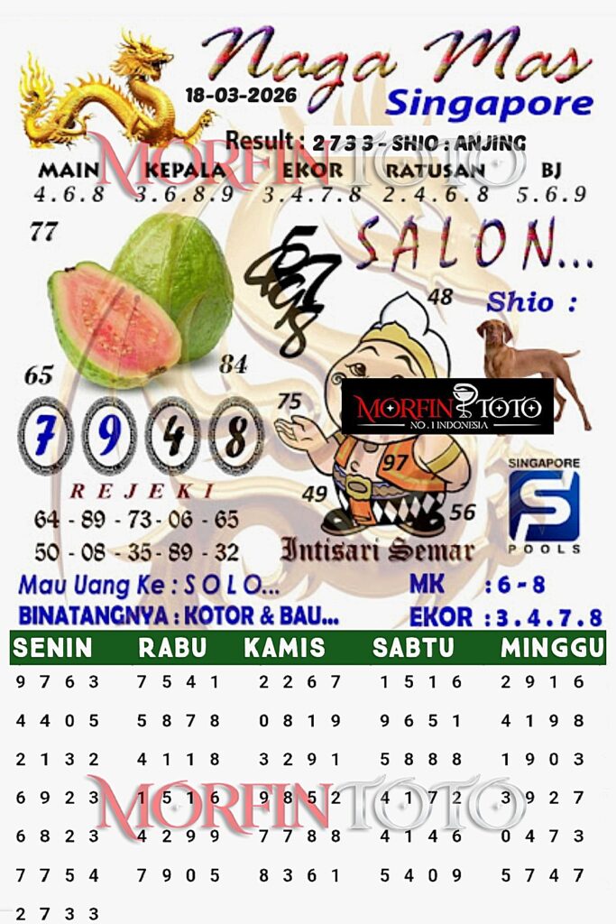 SYAIR TOGEL SINGAPORE NAGA MAS 18 MARET 2026