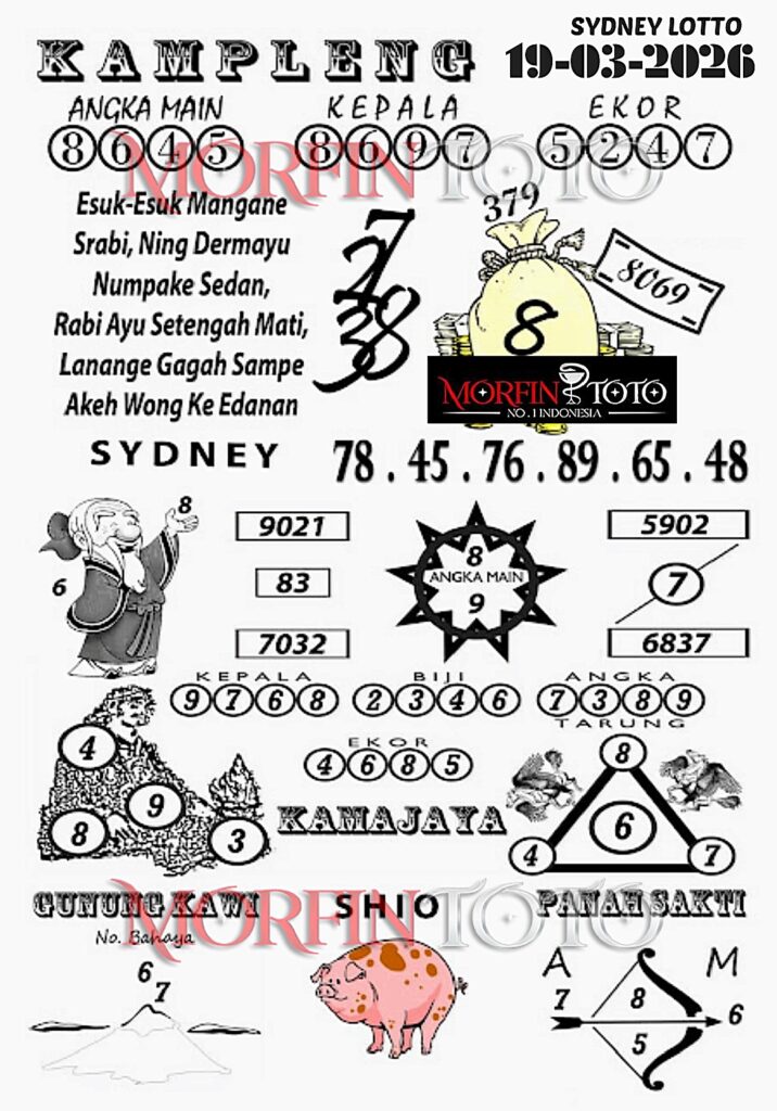 SYAIR TOGEL KAMPLENG SYDNEY LOTTO 19 MARET 2026