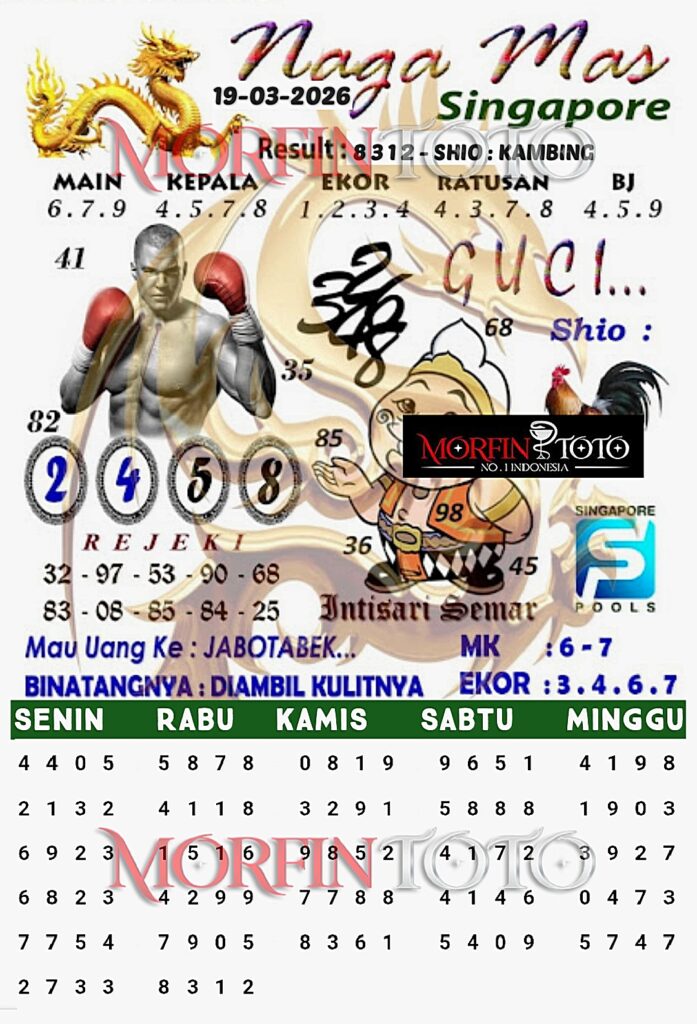 SYAIR TOGEL SINGAPORE NAGA MAS 19 MARET 2026