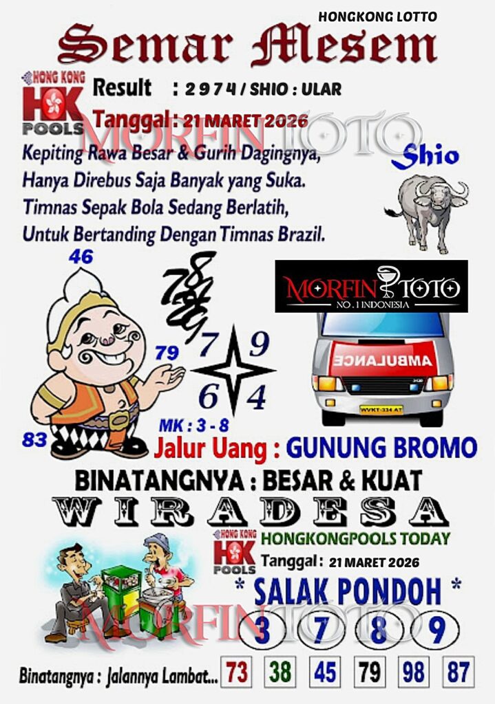 SYAIR TOGEL SEMAR MESEM  HONGKONG LOTTO 21 MARET 2026