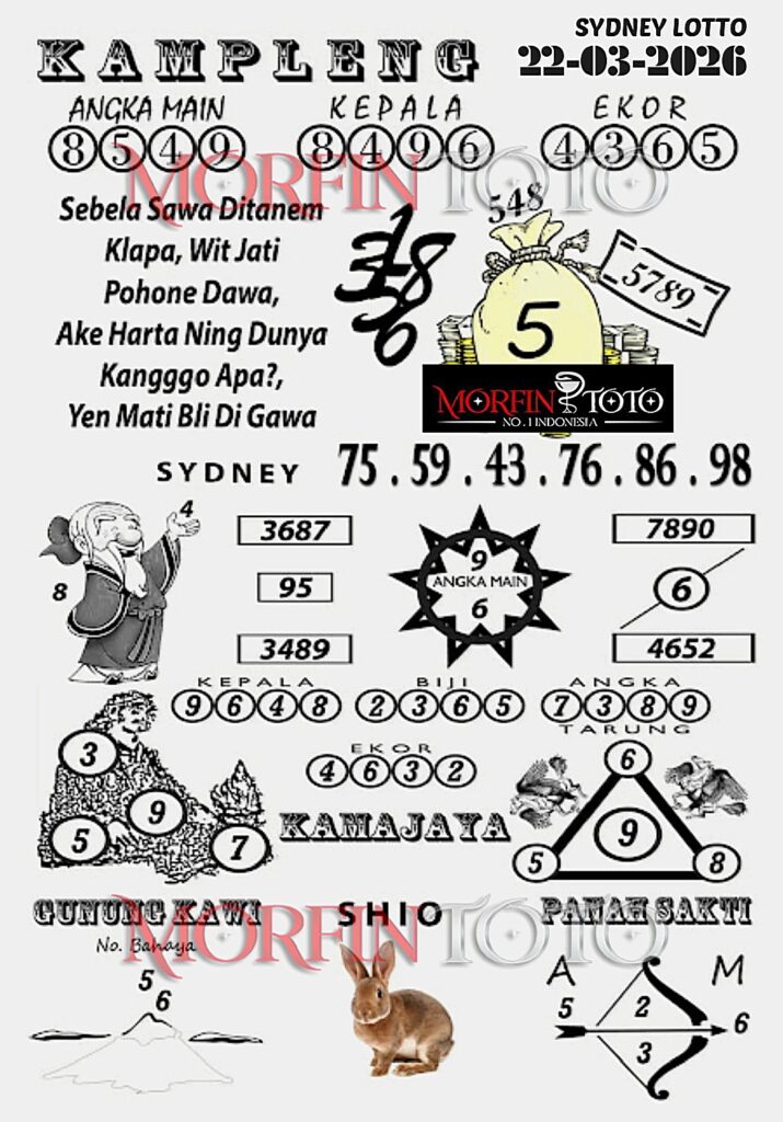 SYAIR TOGEL KAMPLENG SYDNEY LOTTO 22 MARET 2026