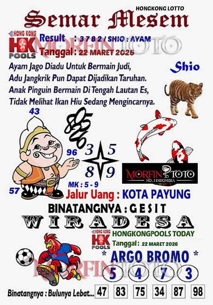SYAIR TOGEL SEMAR MESEM HONGKONG LOTTO 22 MARET 2026