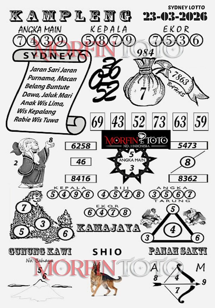 SYAIR TOGEL KAMPLENG SYDNEY LOTTO 23 MARET 2026