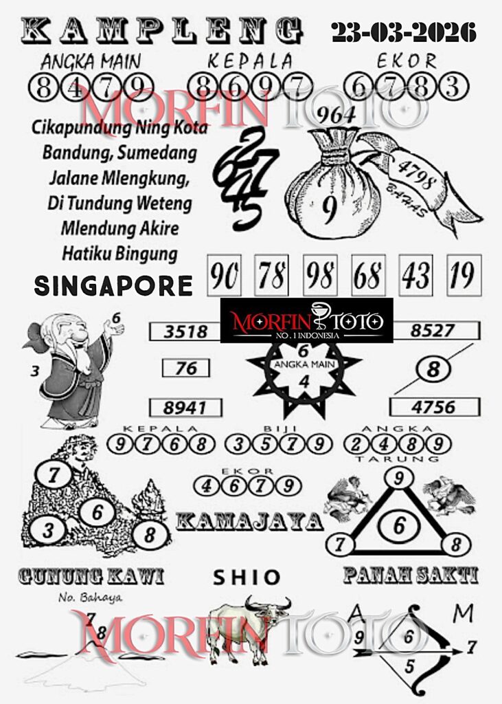 SYAIR TOGEL SINGAPORE KAMPLENG 23 MARET 2026