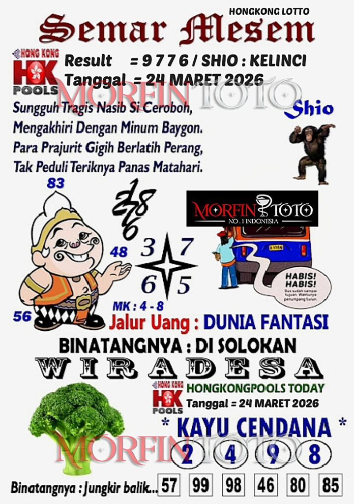 SYAIR TOGEL SEMAR MESEM  HONGKONG LOTTO 24 MARET 2026