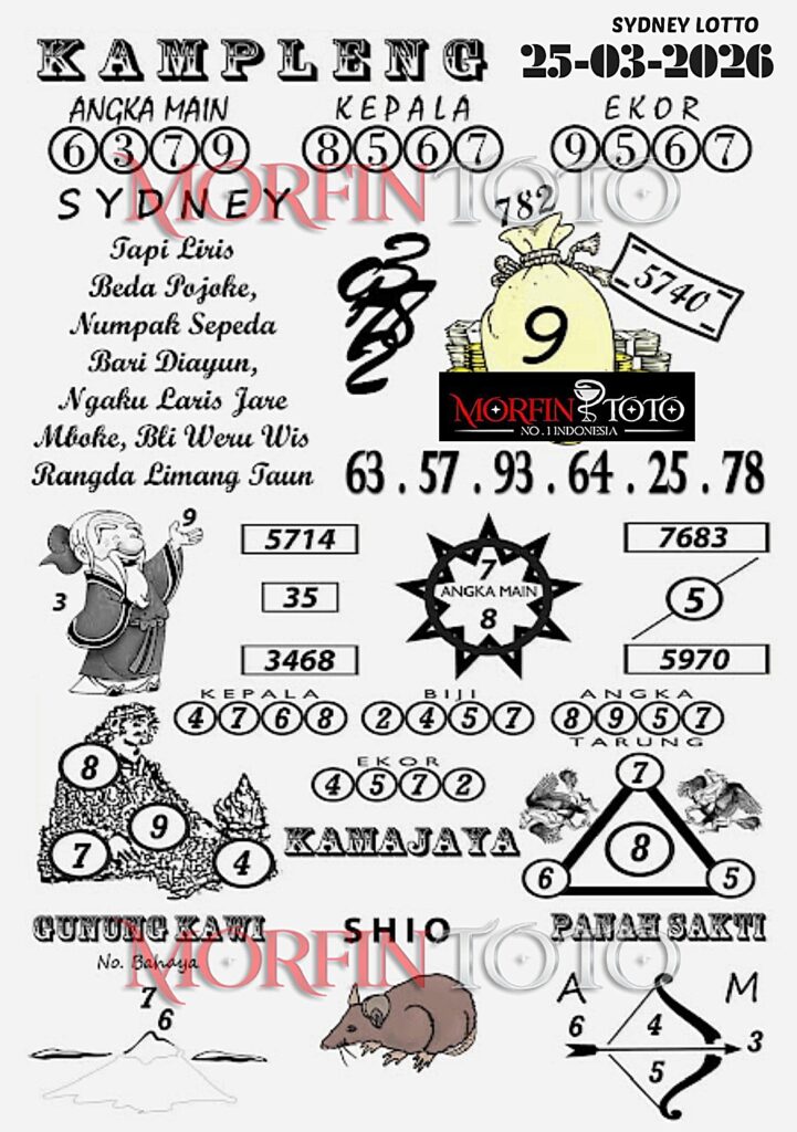 SYAIR TOGEL KAMPLENG SYDNEY LOTTO 25 MARET 2026