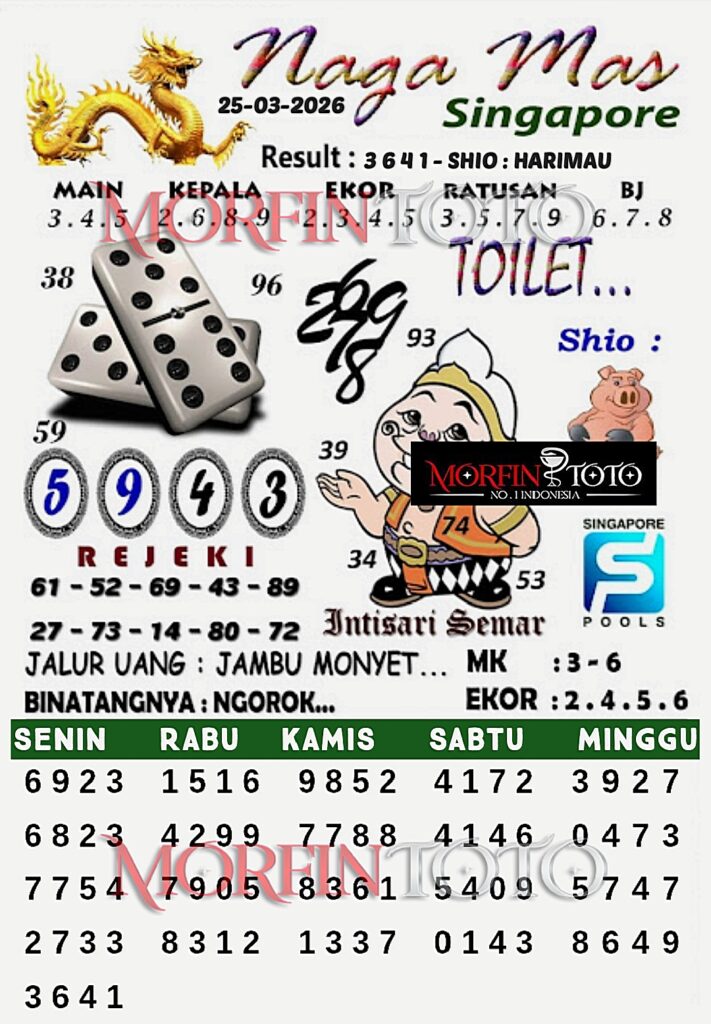 SYAIR TOGEL SINGAPORE NAGA MAS 25 MARET 2026