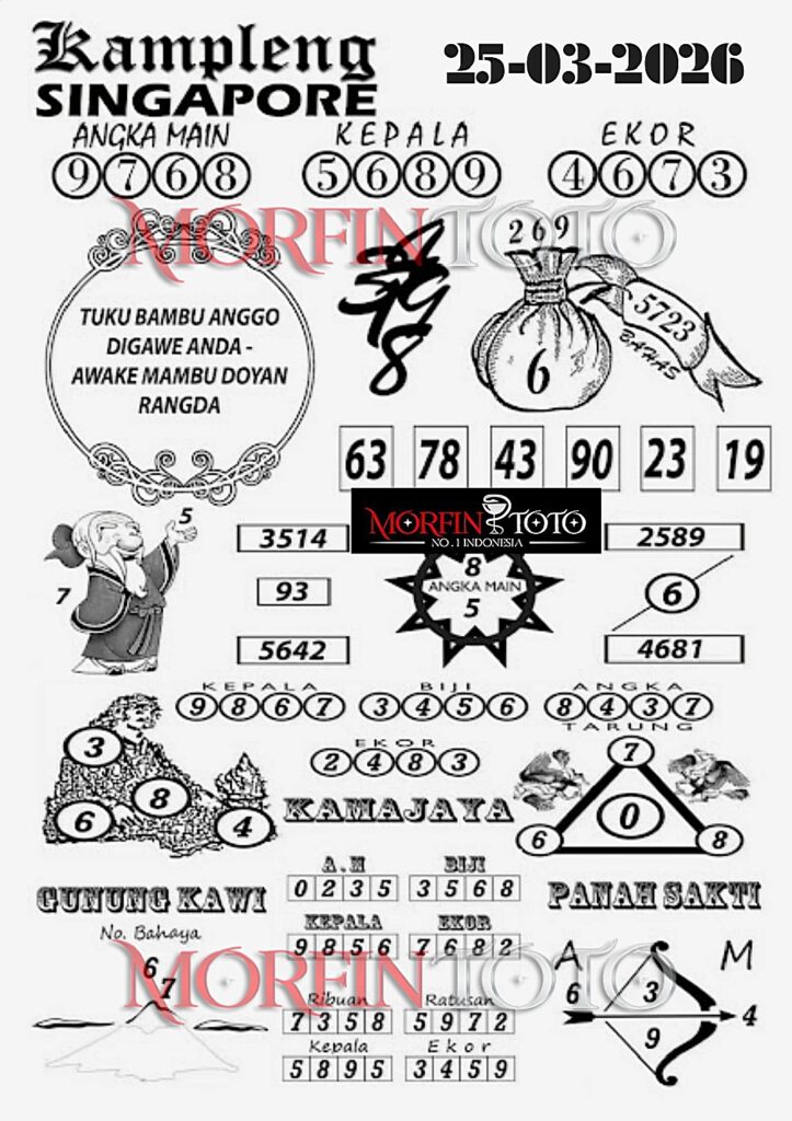 SYAIR TOGEL SINGAPORE KAMPLENG 25 MARET 2026