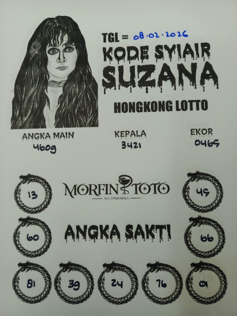 SYAIR TOGEL SUZANA  HONGKONG LOTTO 08 MARET 2026