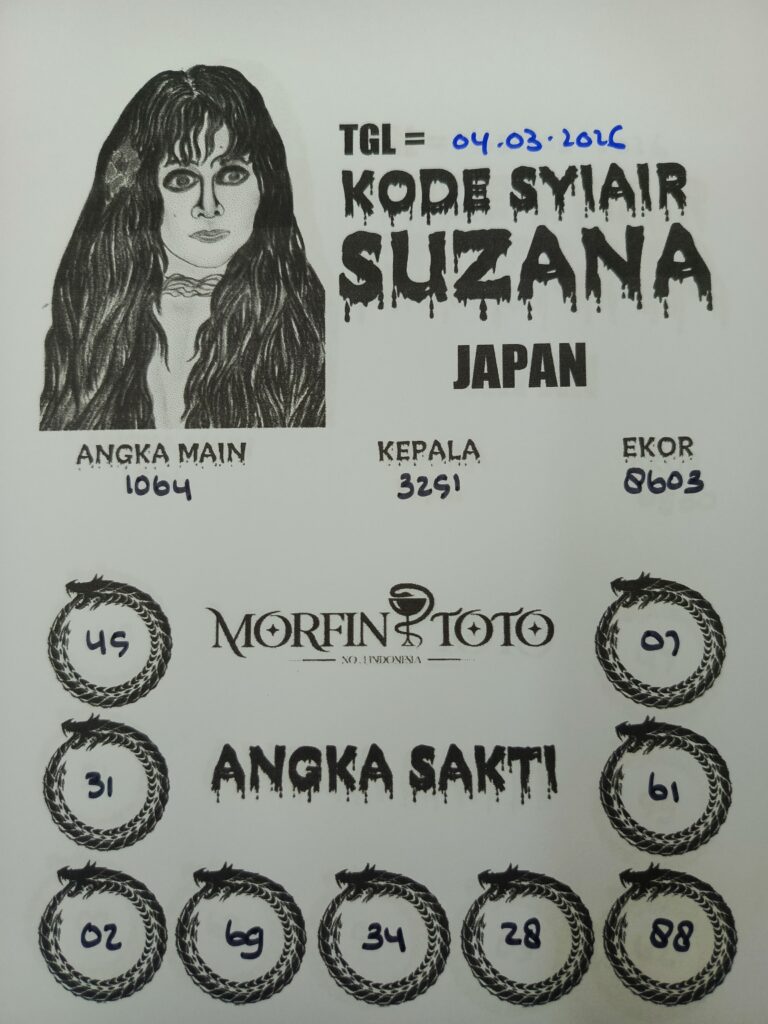 SYAIR TOGEL SUZANA JAPAN  04 MARET 2046