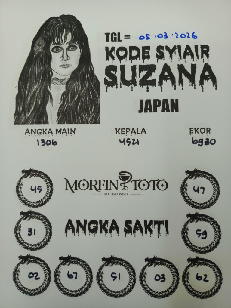 SYAIR TOGEL SUZANA JAPAN  05 MARET 2026