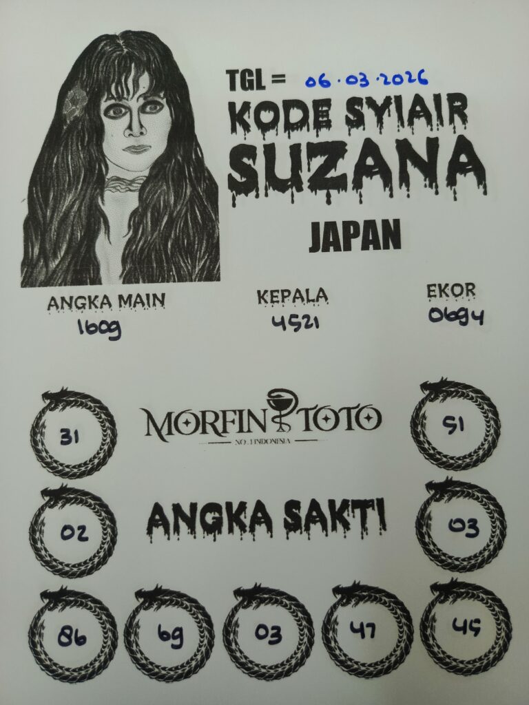 SYAIR TOGEL SUZANA JAPAN  06 MARET 2026