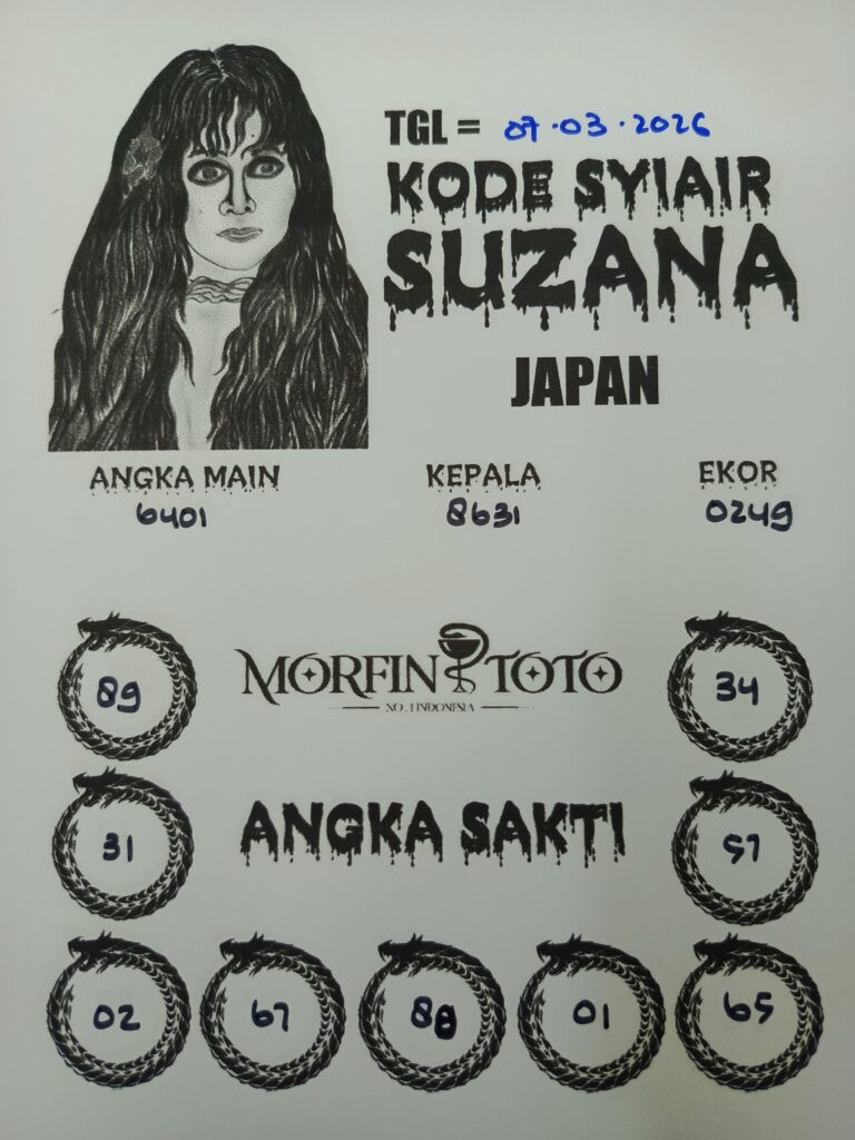 SYAIR TOGEL SUZANA JAPAN  07 MARET 2026