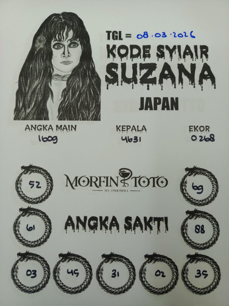 SYAIR TOGEL SUZANA JAPAN  08 MARET 2026