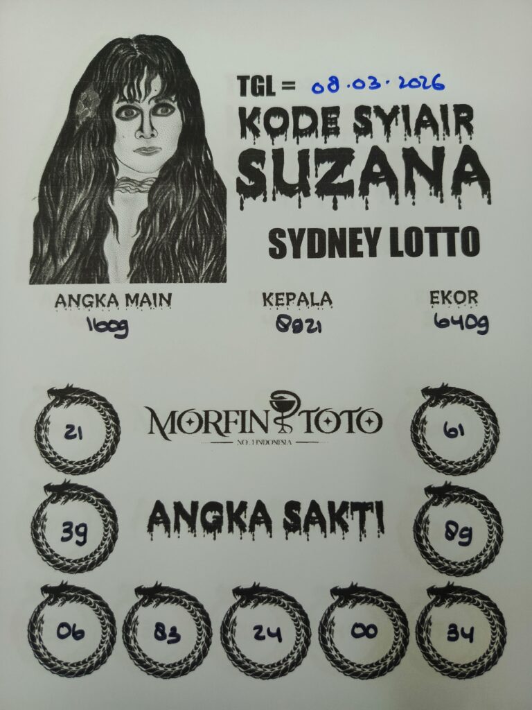 SYAIR TOGEL SUZANA SYDNEY LOTTO 08 MARET 2026