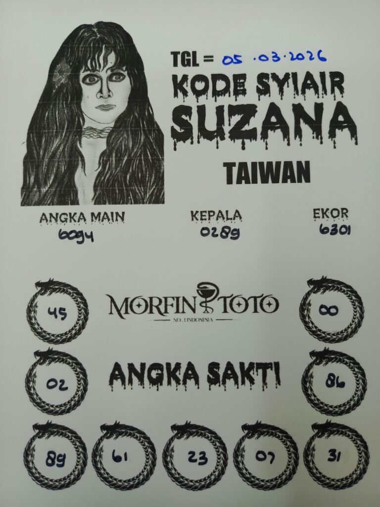 SYAIR TOGEL SUZANA TAIWAN  05 MARET 2026