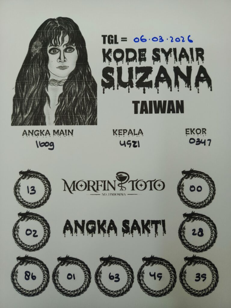 SYAIR TOGEL SUZANA TAIWAN  06 MARET 2026