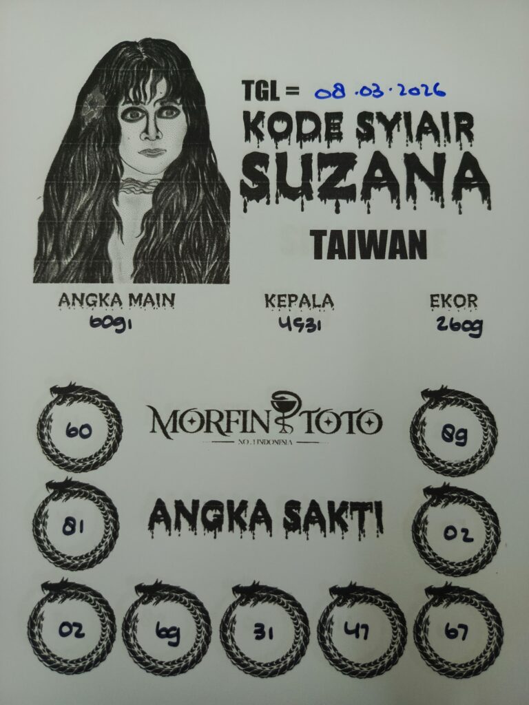 SYAIR TOGEL SUZANA TAIWAN  08 MARET 2026