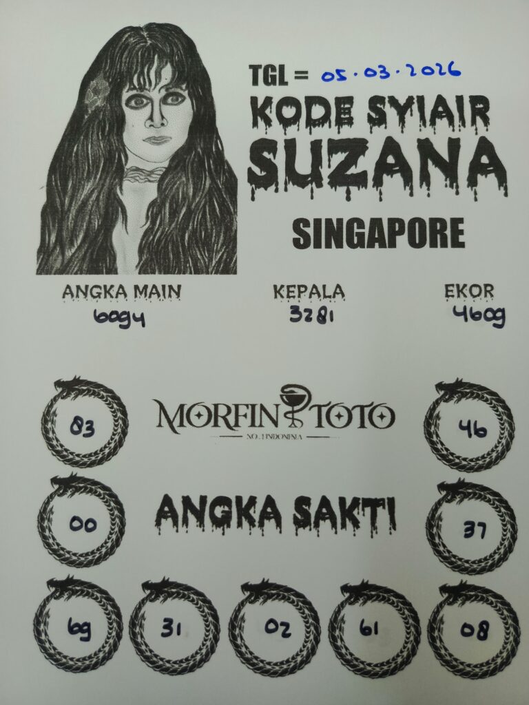 SYAIR TOGEL SINGAPORE SUZANA  05 MARET 2026