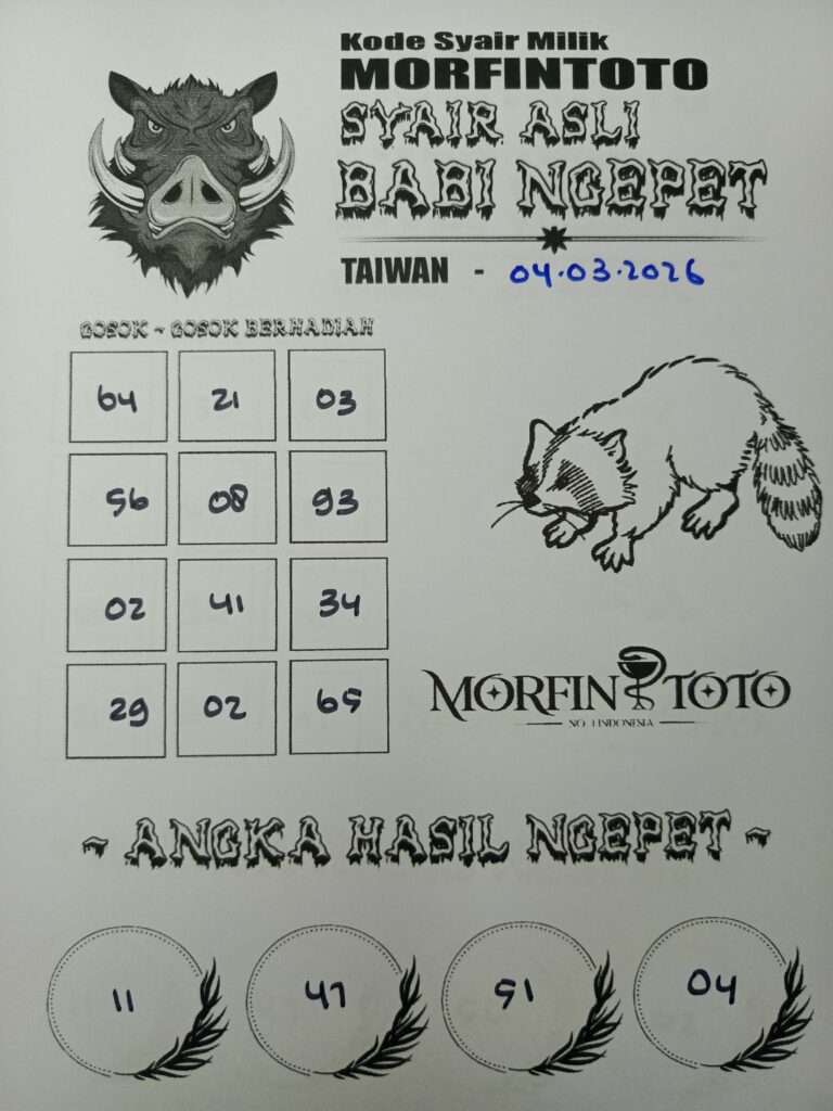 SYAIR TOGEL BABI NGEPET 04 MARET 2046