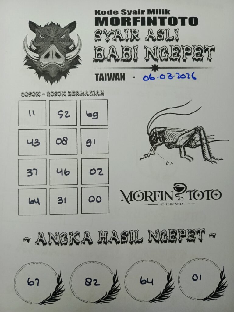 SYAIR TOGEL BABI NGEPET 06 MARET 2026