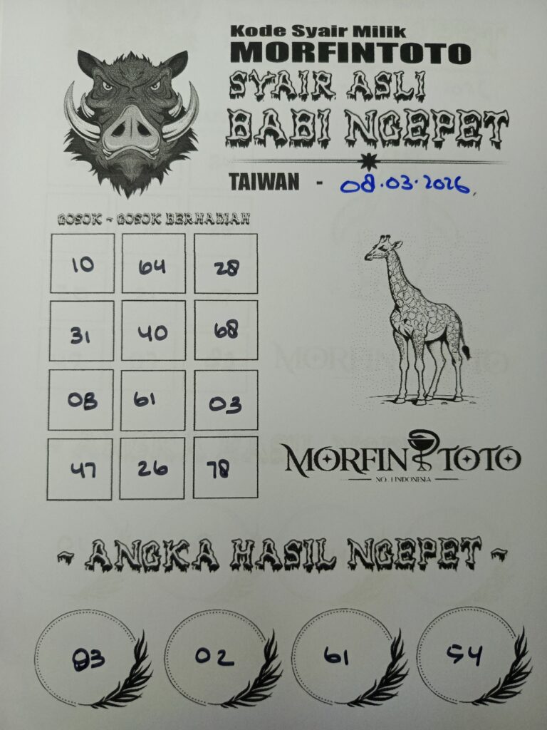 SYAIR TOGEL BABI NGEPET 08 MARET 2026
