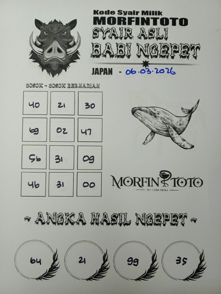 SYAIR TOGEL BABI NGEPET JAPAN 06 MARET 2026