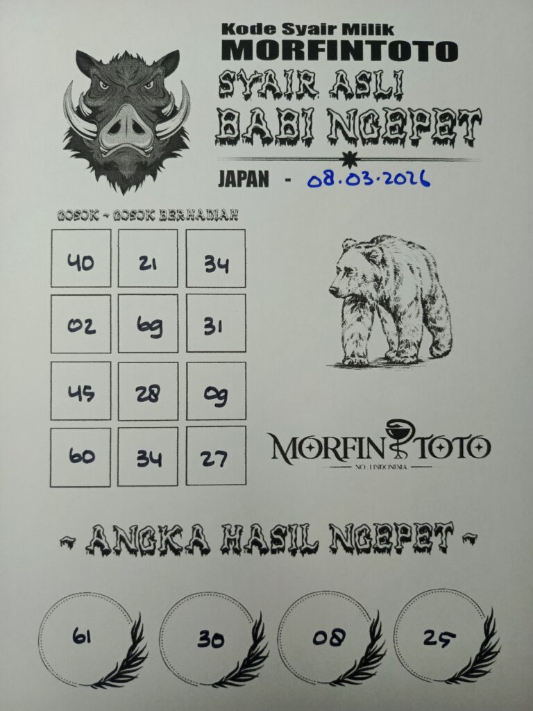 SYAIR TOGEL BABI NGEPET JAPAN 05 MARET 2026