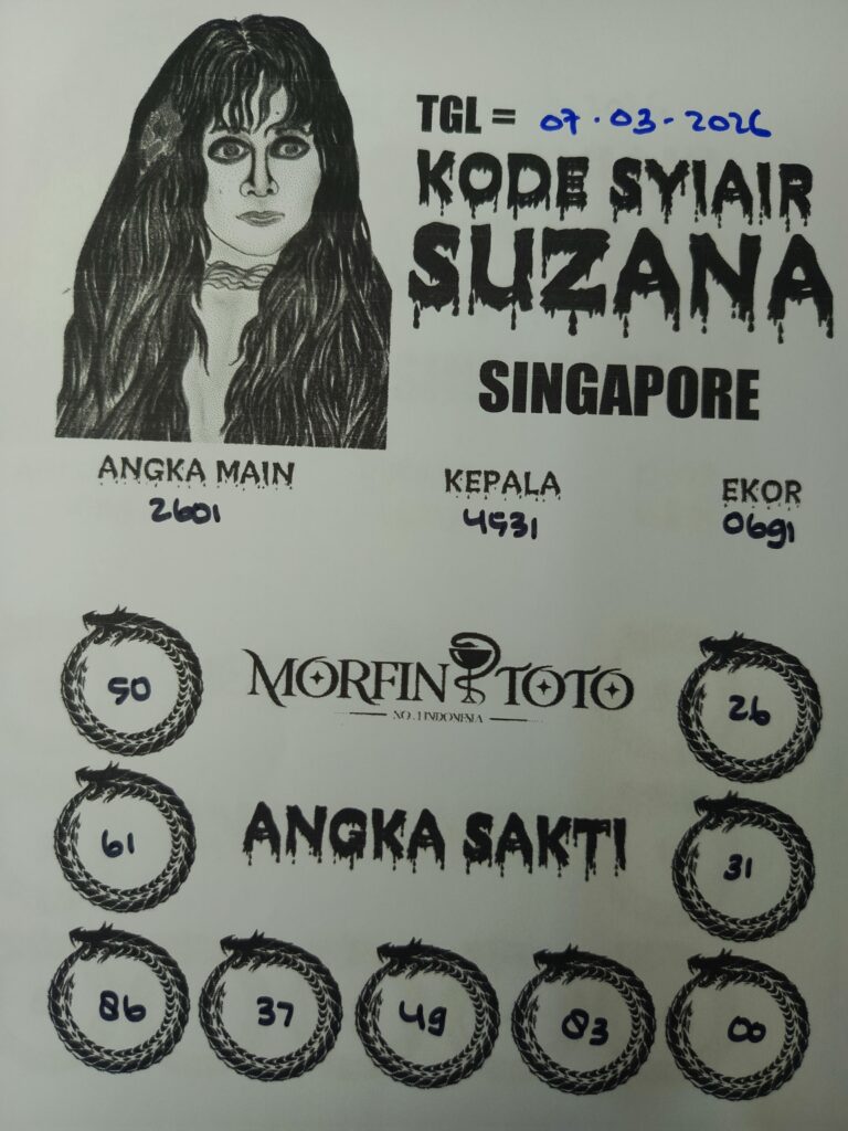 SYAIR TOGEL SINGAPORE SUZANA  07 MARET 2026