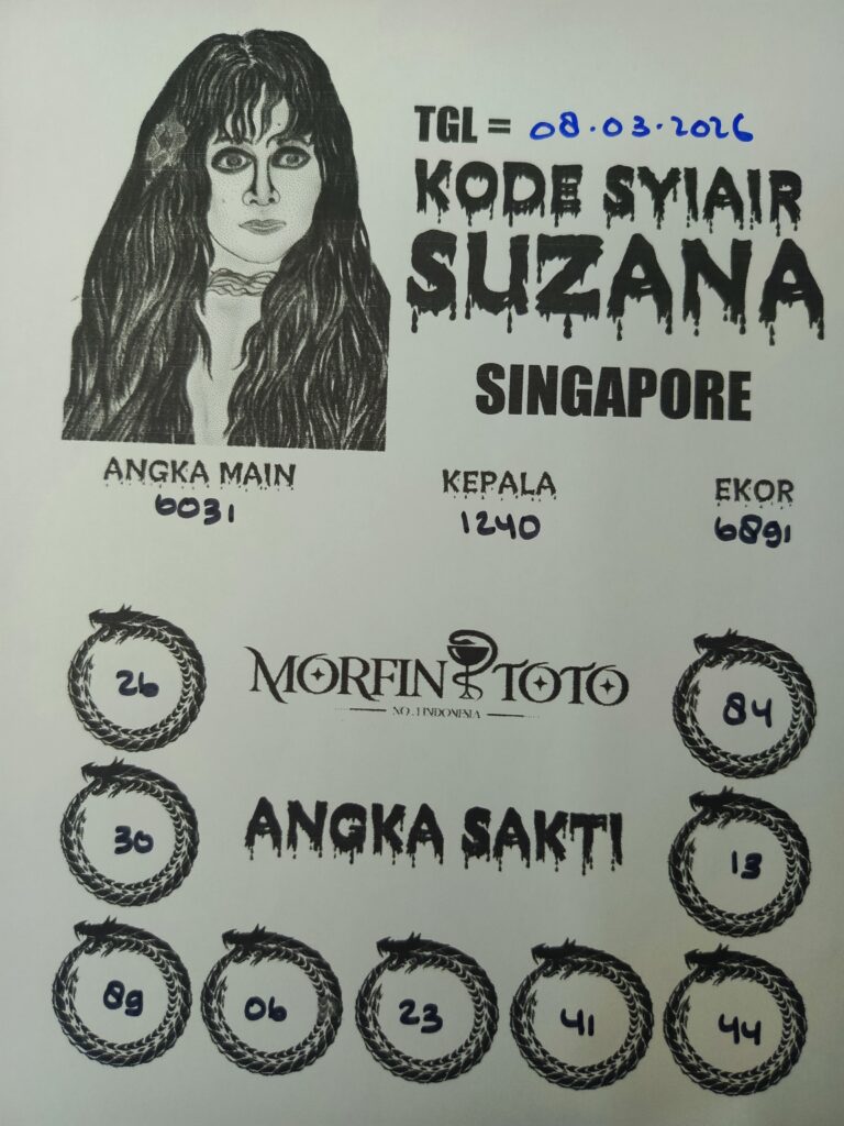 SYAIR TOGEL SINGAPORE SUZANA  08 MARET 2026