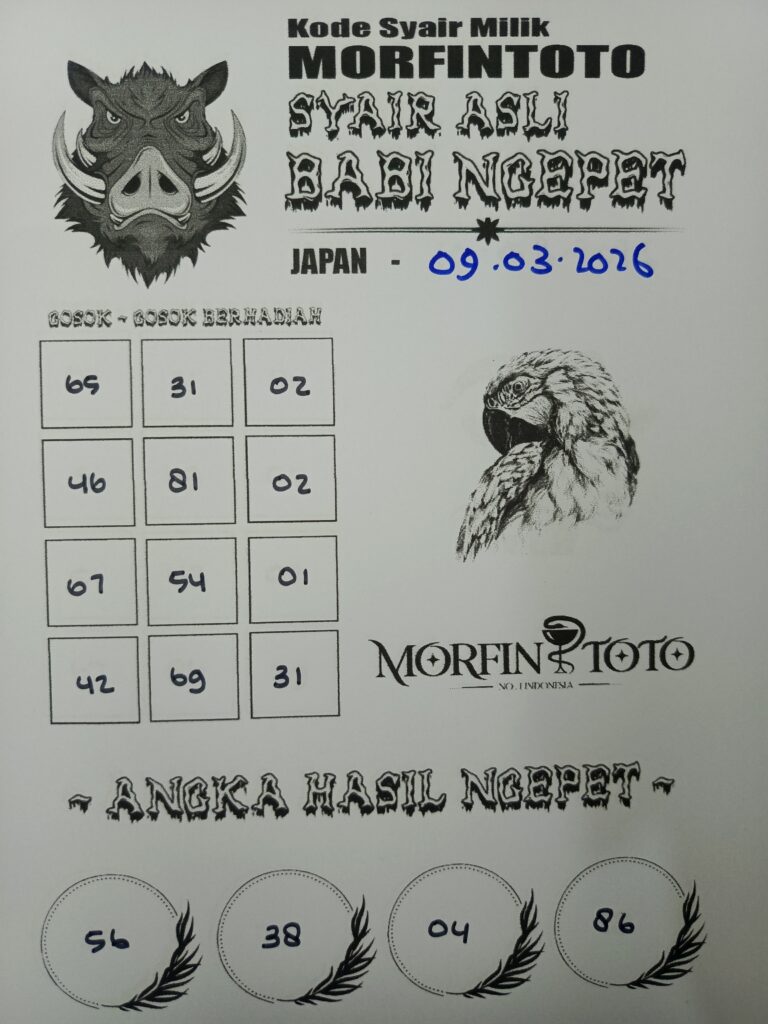 SYAIR TOGEL BABI NGEPET JAPAN 09 MARET 2026