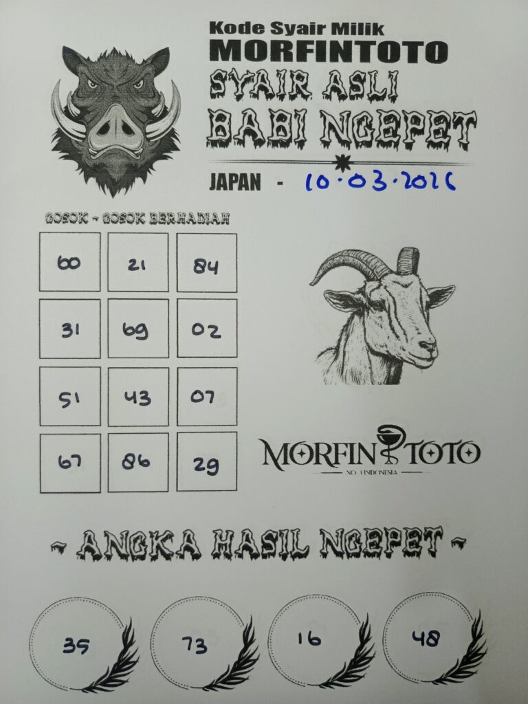SYAIR TOGEL BABI NGEPET JAPAN 10 MARET 2026