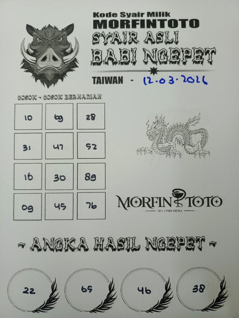 SYAIR TOGEL BABI NGEPET 12 MARET 2026